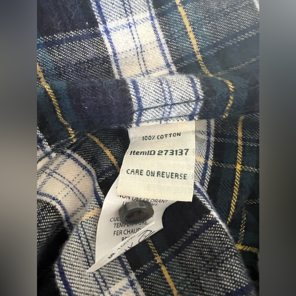 LL Bean Flannel Plaid Womens Shirt Size M - Picture 8 of 8